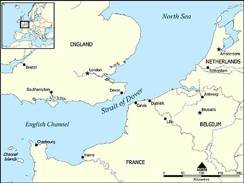 ▍比利時與法國海岸線相接，法國與英國海岸相向，這些國家之間均存在海域劃界問題