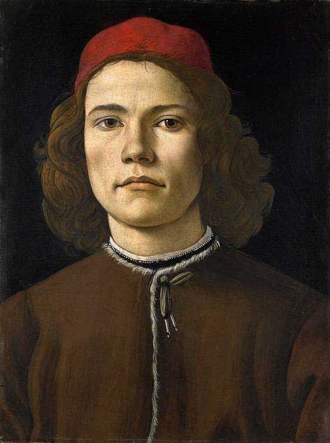 波提切利，《青年男子肖像》，1480，國家美術館，倫敦