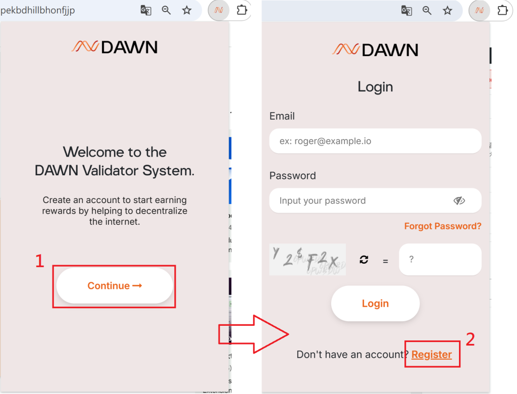 DAWN Register