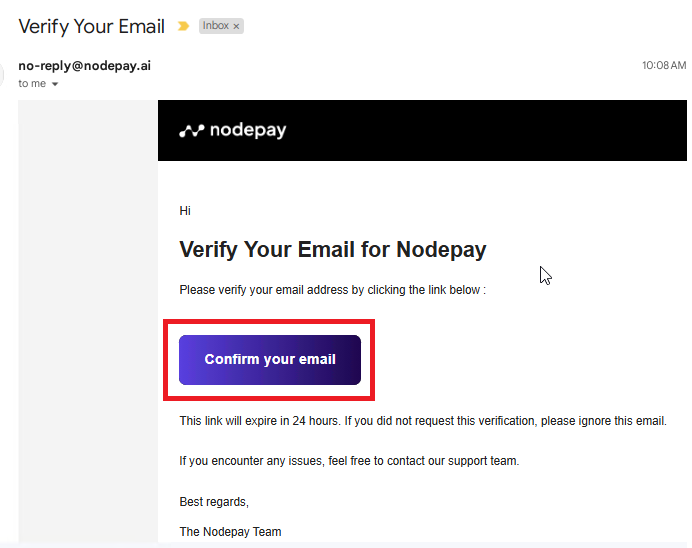 Nodepay Verify Email